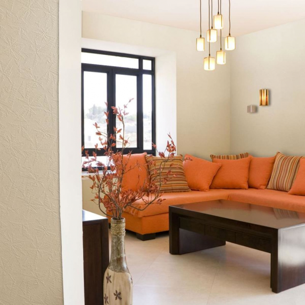 Терракотовый модульный диван