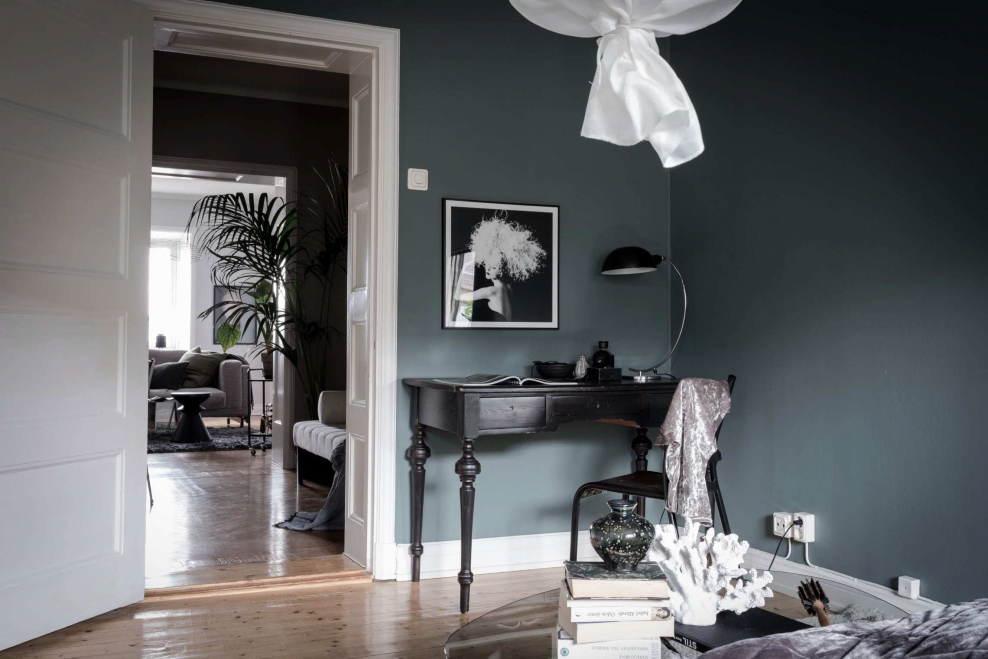 Темно серая краска для стен