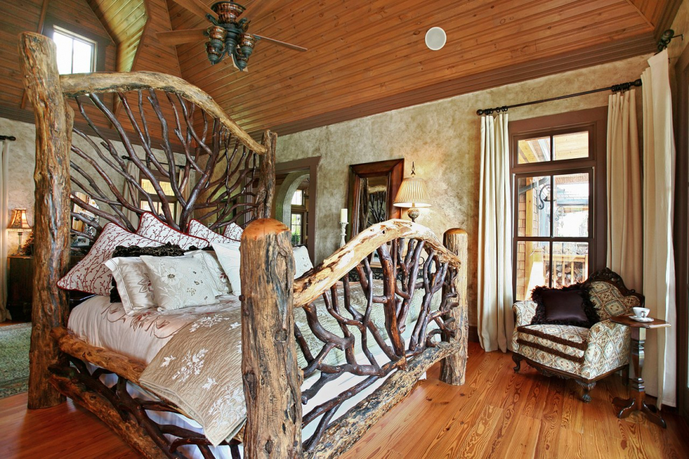 Спальня в рустикальном стиле
