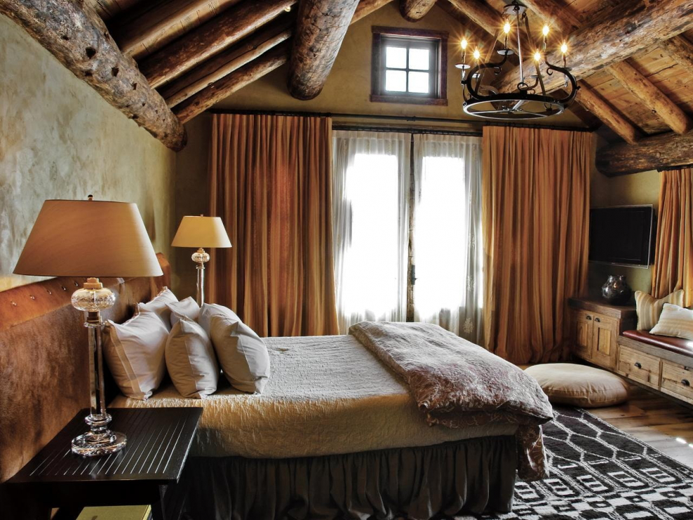 Спальня в стиле Кантри и Шале