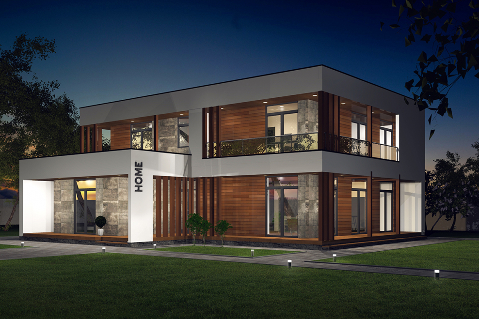 Флэтхаус с плоской крышей 140 кв