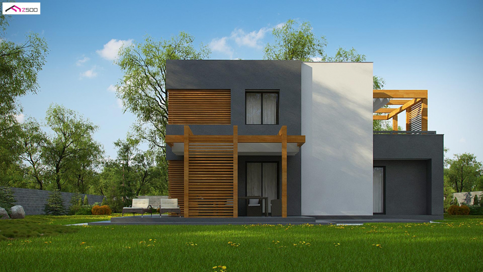 Дом с плоской крышей 160кв