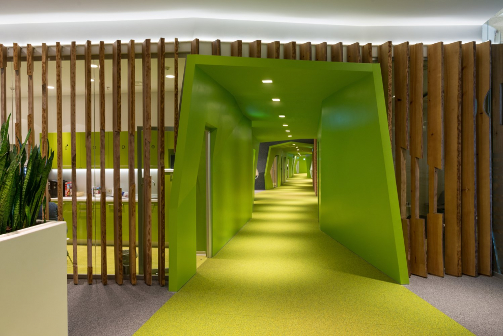 Интерьер офиса в эко стиле