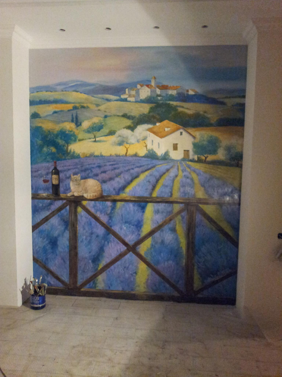 Роспись стен в прованском стиле