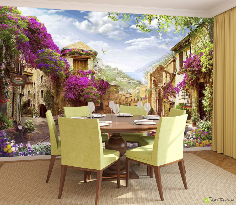 Фреска на стену в кухню