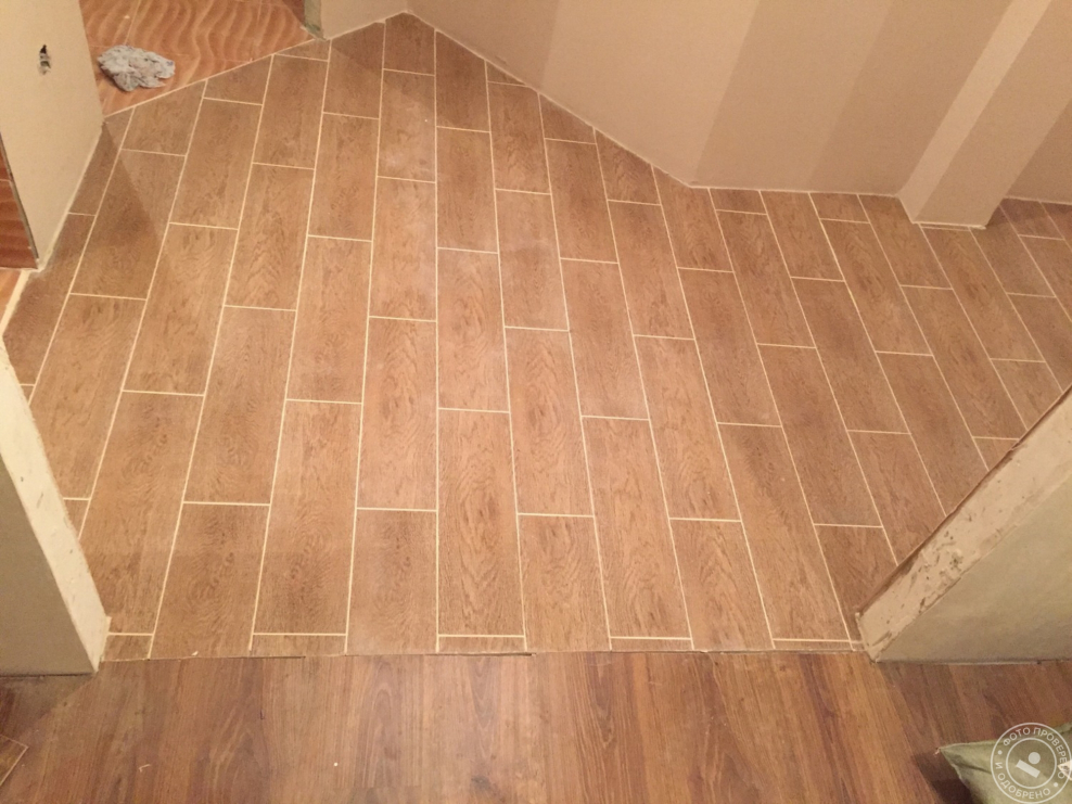 Укладка плитки под углом