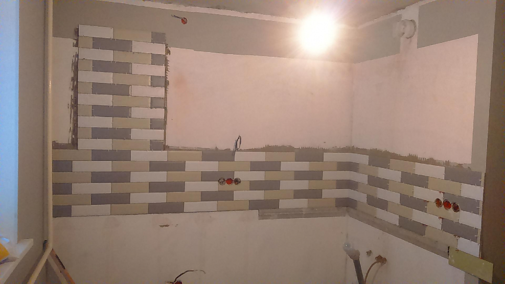 Фартук плитка вразбежку