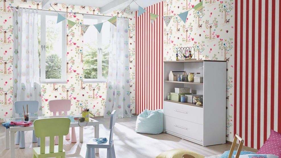 Обои для детской комнаты комбинированные