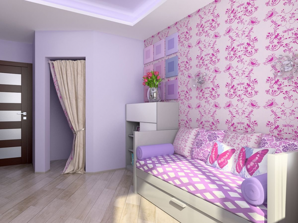 Обои для детской комнаты комбинированные