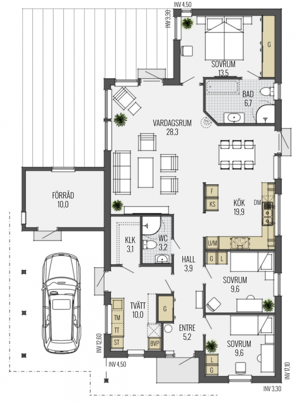 Скандинавский дом планировка
