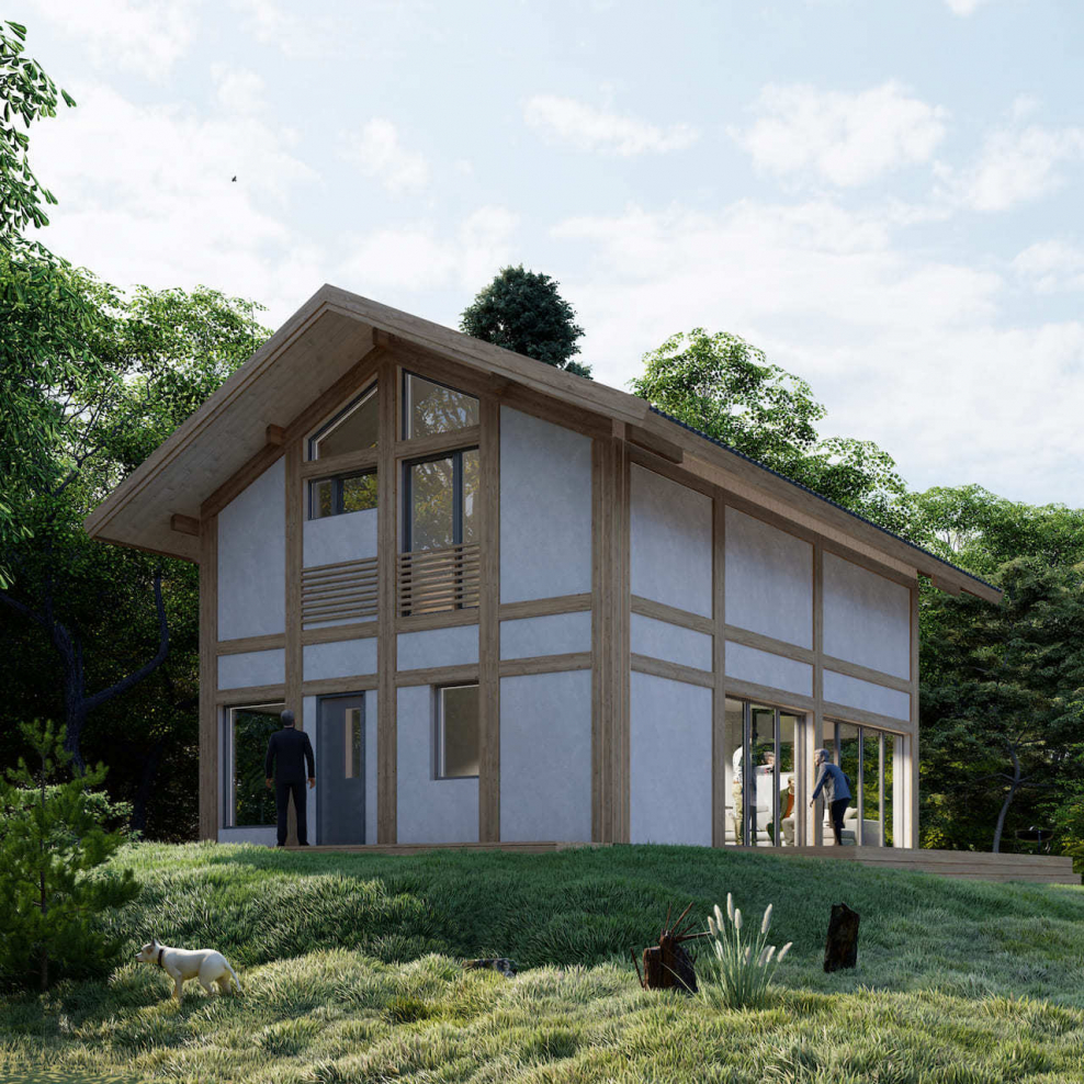 Каркасный дом в скандинавском стиле