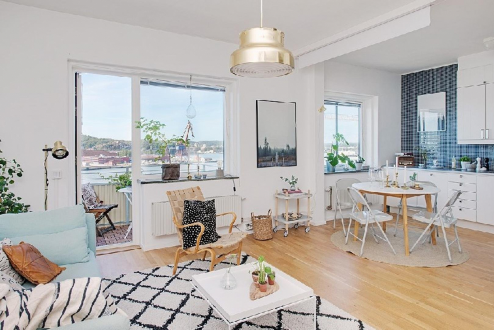 Планировка квартиры студии в скандинавском стиле