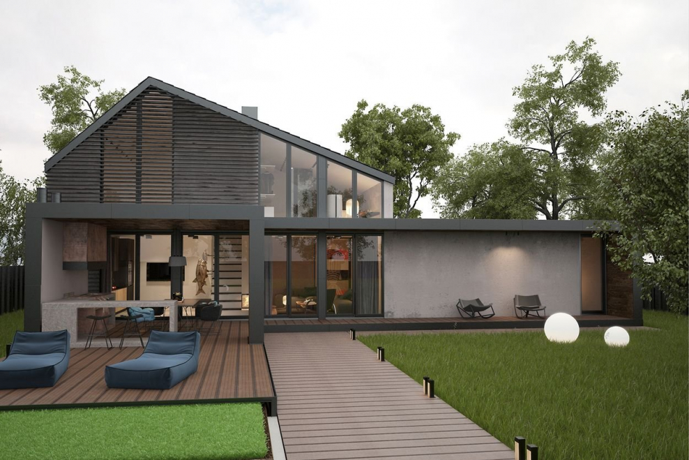 Дом брус Минимализм