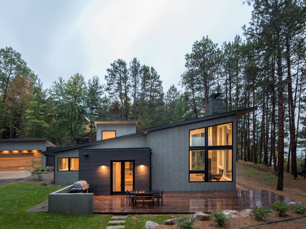 Дом с односкатной крышей Скандинавия