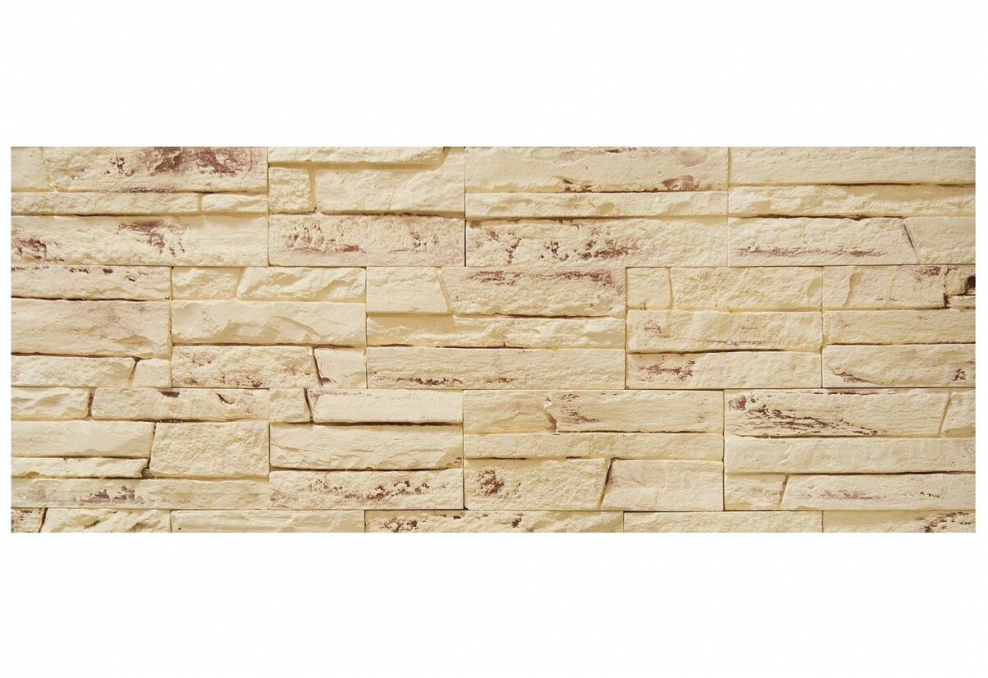 Гипсоцементная плитка casa vaga Боро камень ванильная