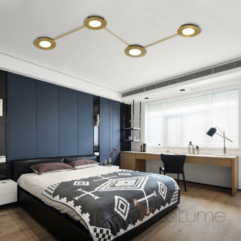 Дизайнерский потолочный светильник Asten by Romatti, 24 / 120, золото