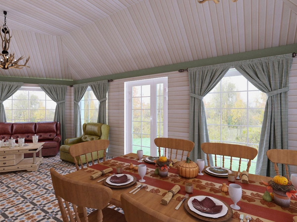 Беседка внутри интерьер