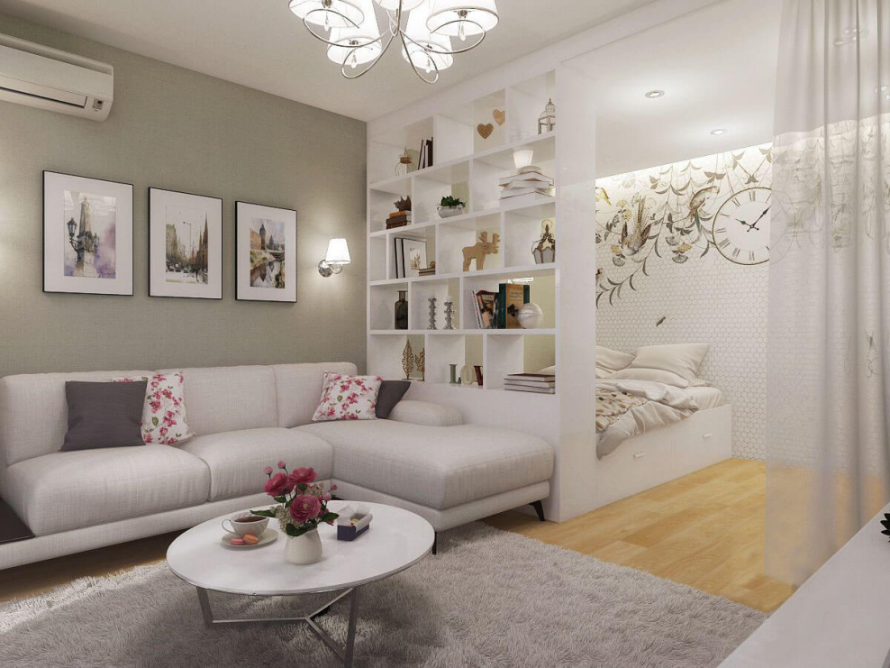 Интерьер однокомнатной квартиры