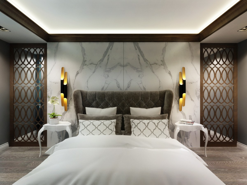Интерьер спальни в стиле арт деко