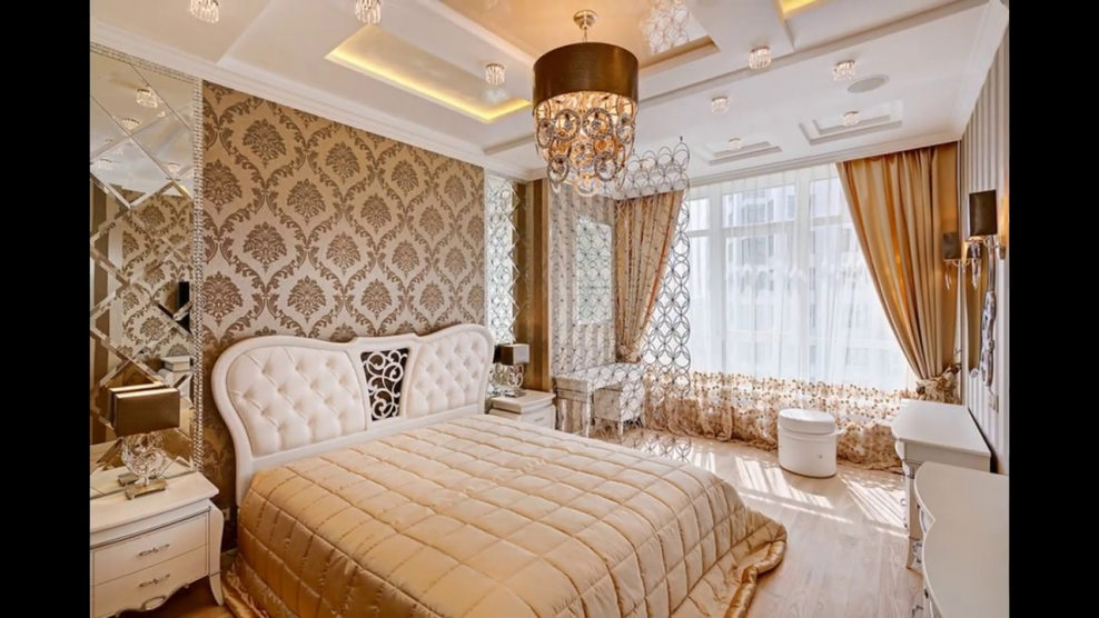 Арт деко спальня беж