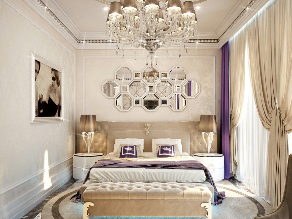 Интерьер спальни в стиле арт деко