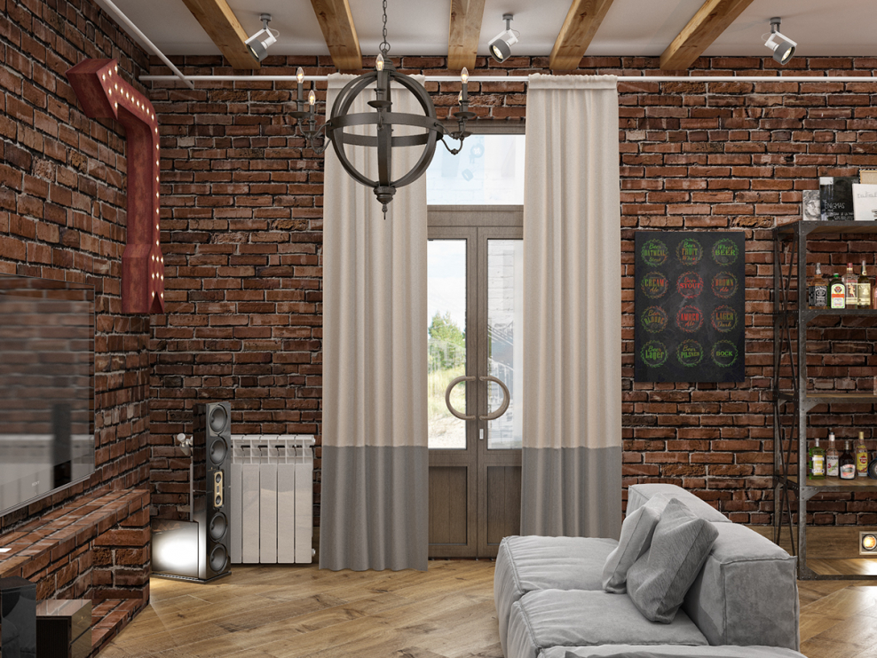 Лофт стайл кирпич