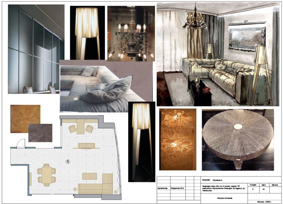 Комплектация объекта дизайн интерьера