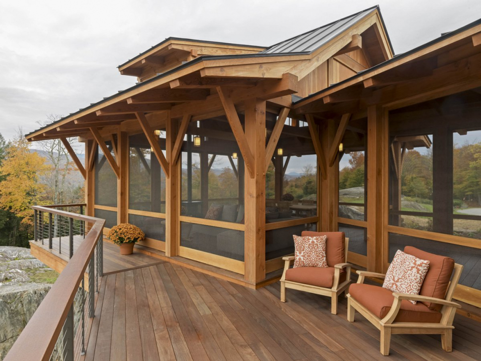 Беседка Тимбер фрейм застекленная