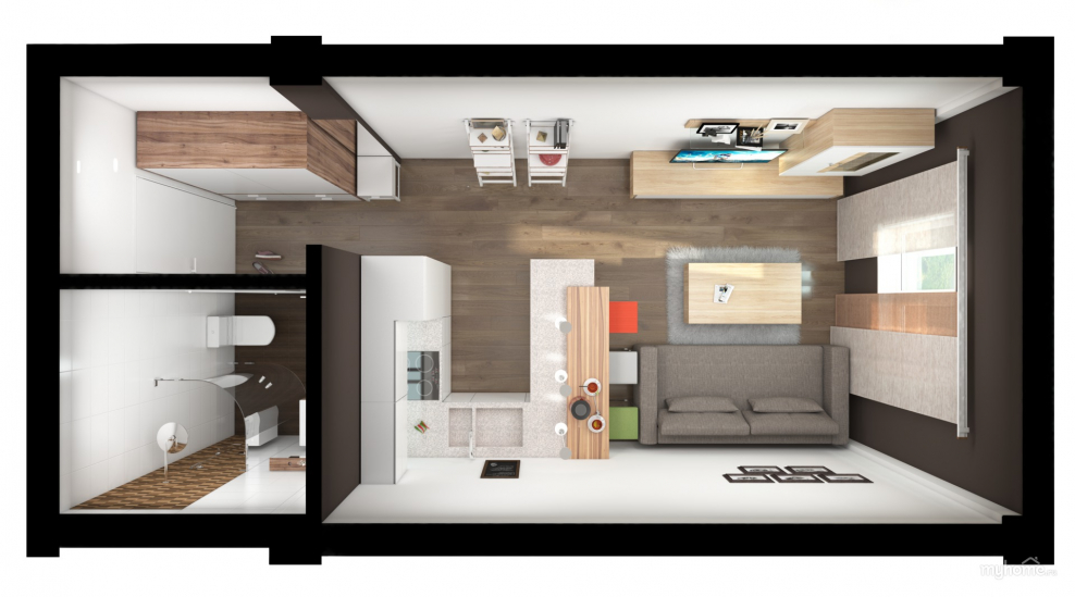 Студия планировка квартиры 20м2