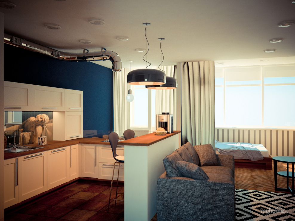 Дизайн однокомнатной квартиры II-68