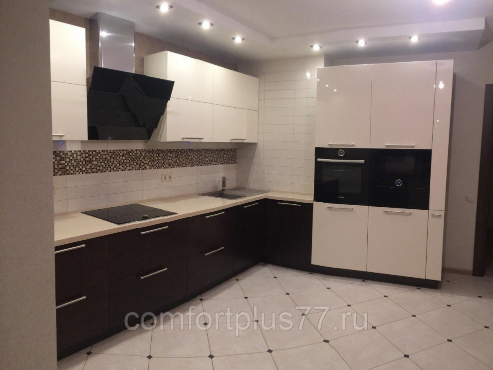 Кухни глянцевые угловые