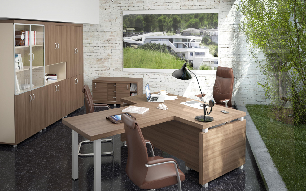 Кабинет руководителя Модерн Шамони темный