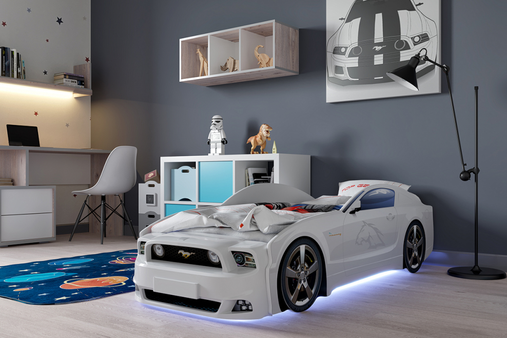 Мустанг белый ФУТУКА кровать