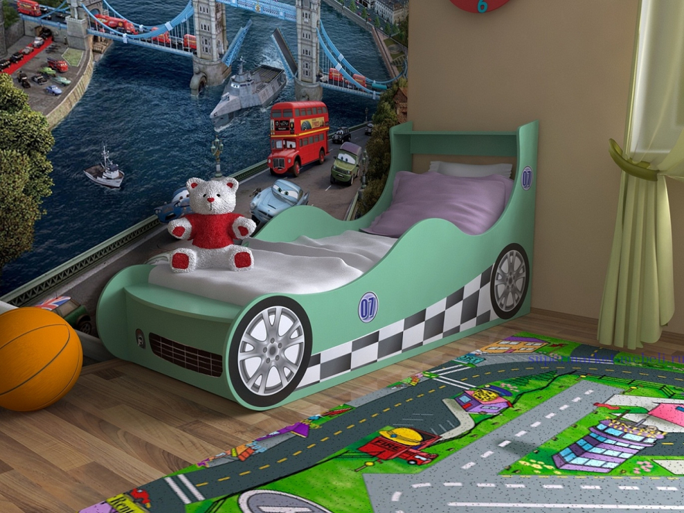 Детская кровать-машинка самолет СЛАВМЕБЕЛЬ