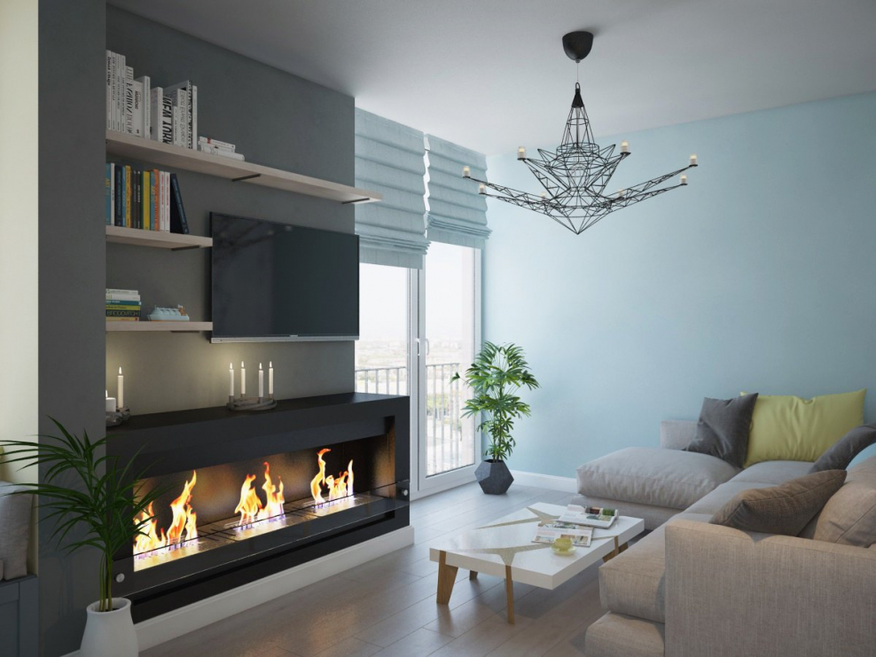 Гостиная в осенних тонах