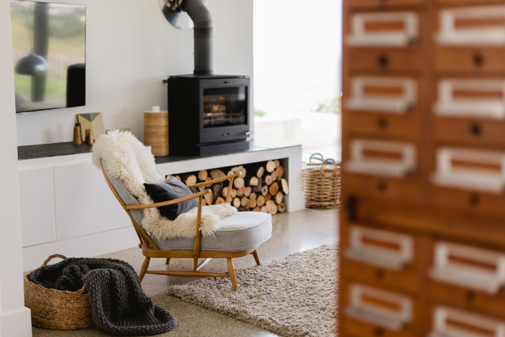 Интерьер гостинной хьюгге