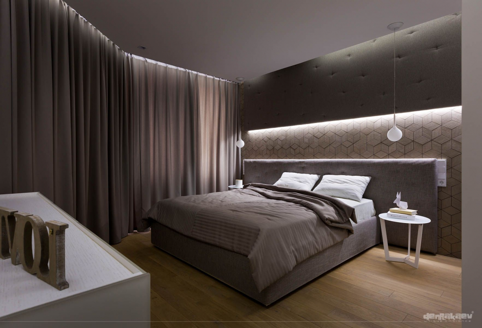 Спальня в синих тонах