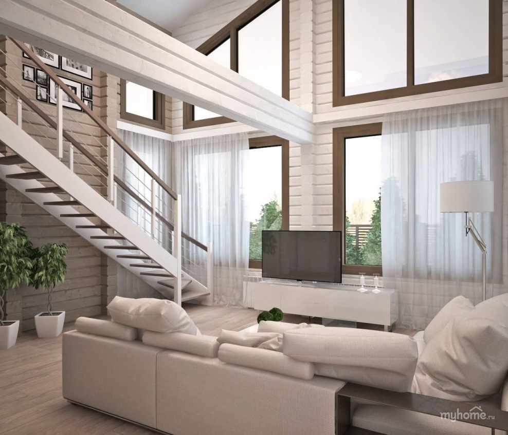 Лестница в доме со вторым светом