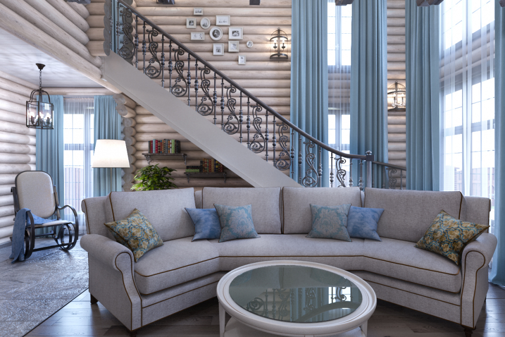 Шторы в гостиную со вторым светом