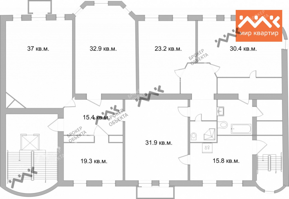 Планировка коммунальной квартиры в Санкт-Петербурге
