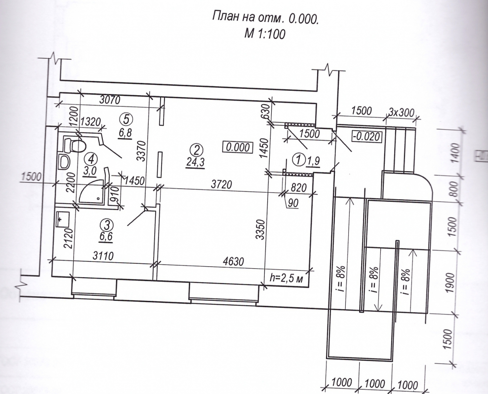 Планировка квартиры 30 кв со спальней-Антресоль