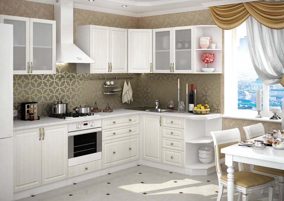 Кухня модульная Виктория Сандал белый