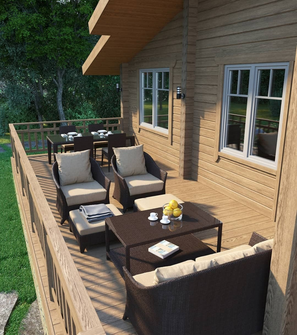 Терраса примыкающая к дому