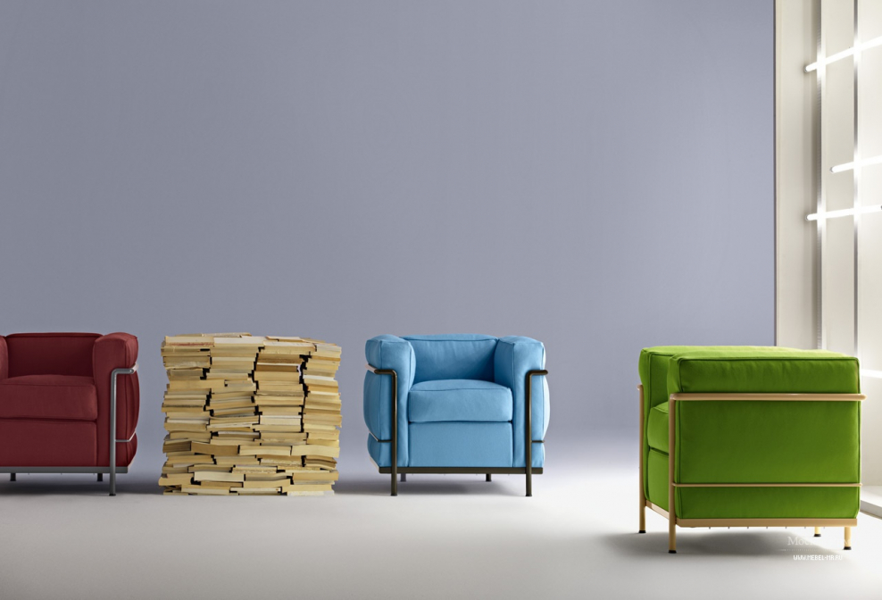 Ле Корбюзье. Кресло и софа lc2 petit modele