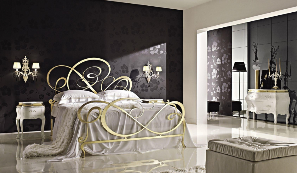 Кровать двуспальная арт деко