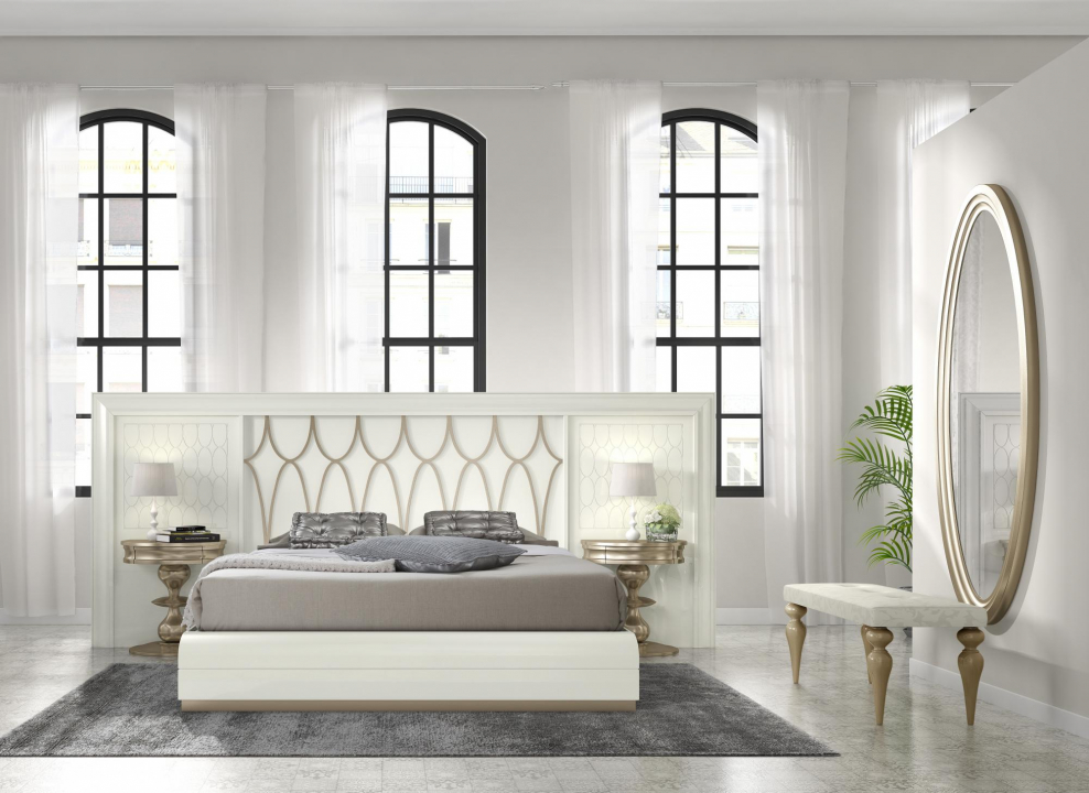 Кровать с мягким изголовьем Италия Pregno