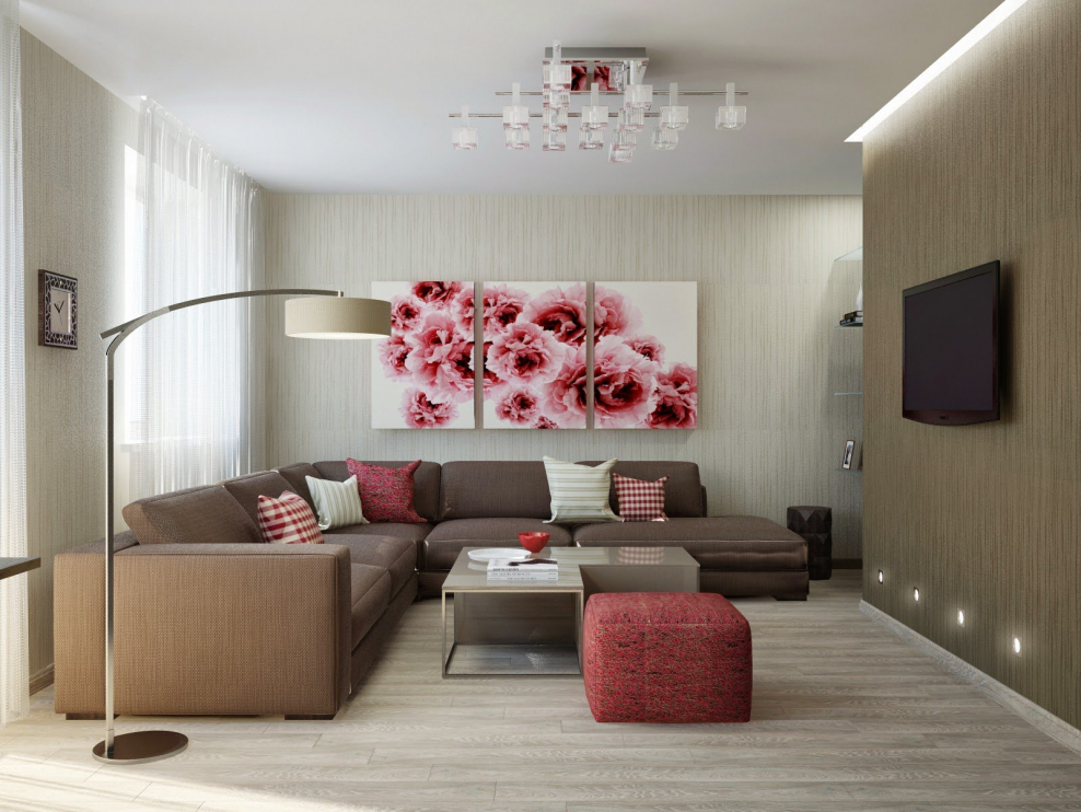 Гостиная детская зонирование