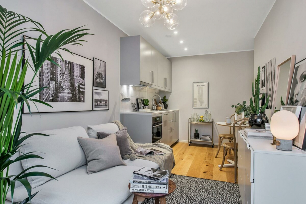 Гостиная в цветочных тонах