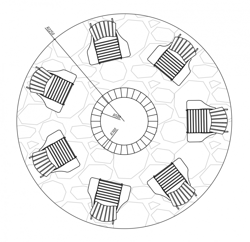 Костровище вид сверху