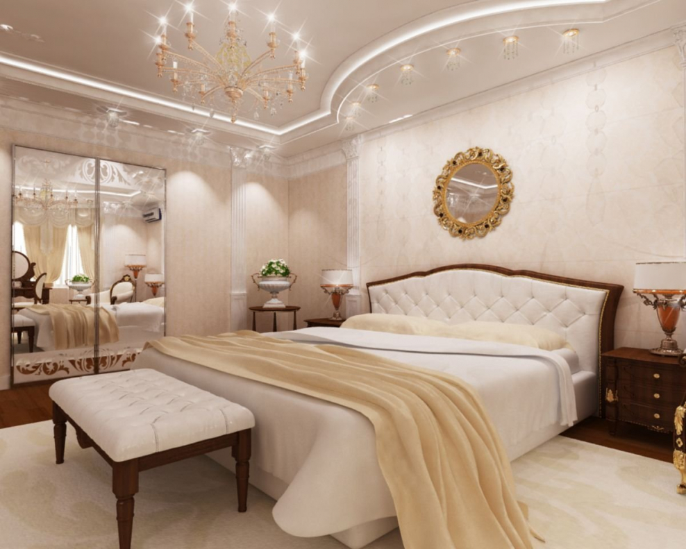 Потолок для спальни в космическом стиле